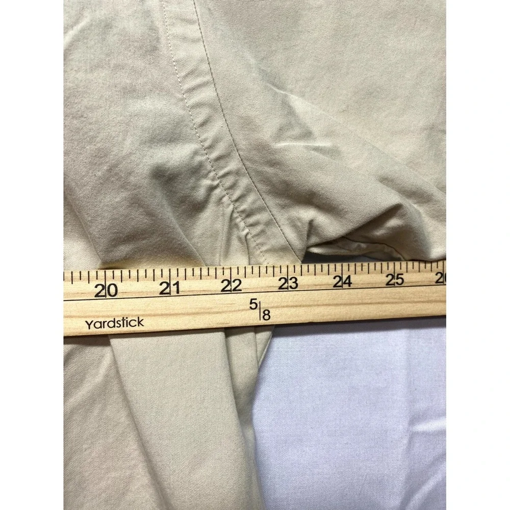 Ralph Lauren Blake Shirt Mens Large Tan Cotton Pony Pleated Back Button Down